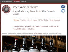 Tablet Screenshot of lymeregisbrewery.com